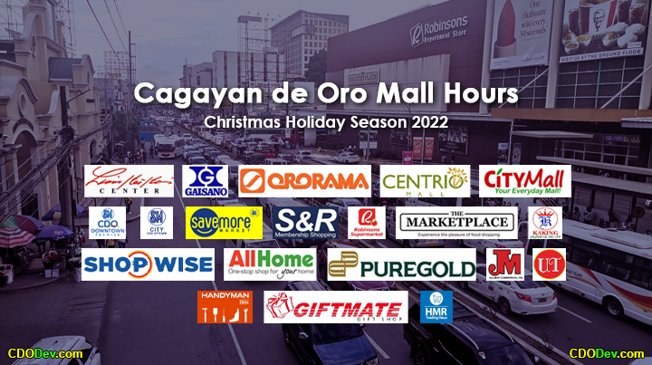 Cagayan de Oro Malls Christmas Holiday Schedule 2022 [UPDATED]
