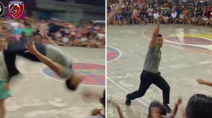 VIDEO WATCH: Basketball referee in CDO does stunt during game