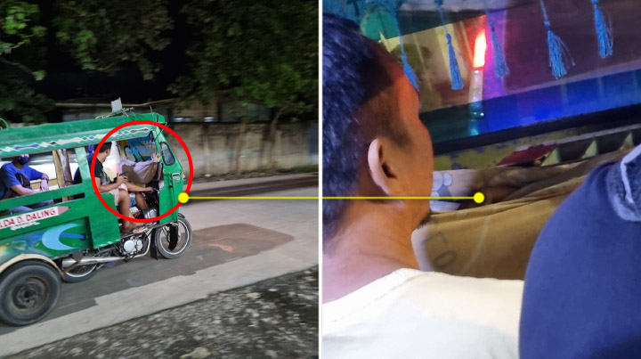 RANDOM SHOTS: No babysitter? No problem – Motorela driver-dad brings baby along on duty