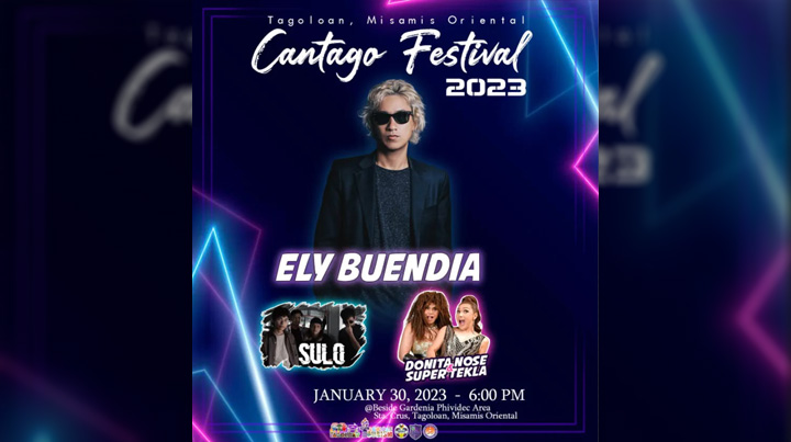 Ely Buendia in Tagoloan, MisOr tomorrow, January 30 for Cantago Festival 2023