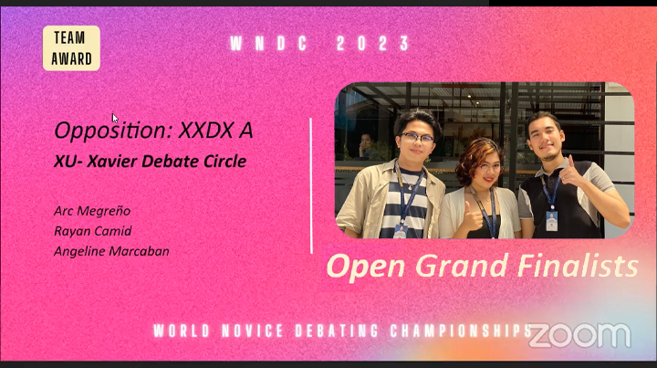 Xavier Debate Circle bags Grand Finals Award in World Novice Debating Championship 2023