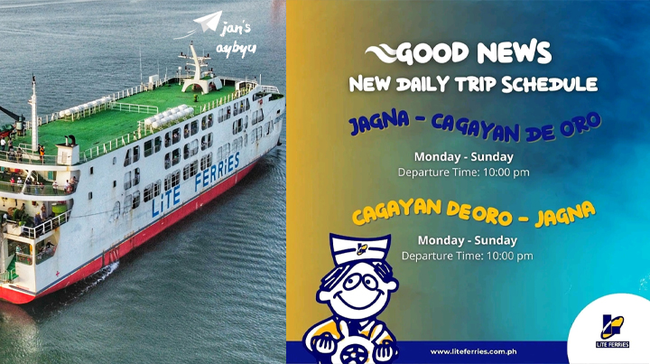 Lite Ferries now serving CDO-Jagna-CDO route daily