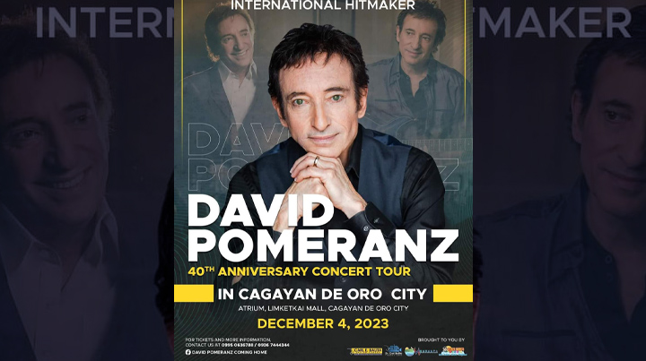 David Pomeranz coming back to Cagayan de Oro for 40th anniversary concert tour