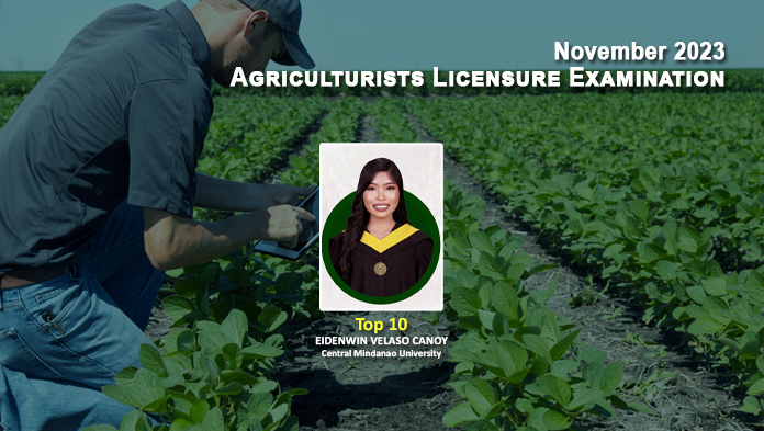 CMU grad is Top 10 in November 2023 Agriculturists Board Exam