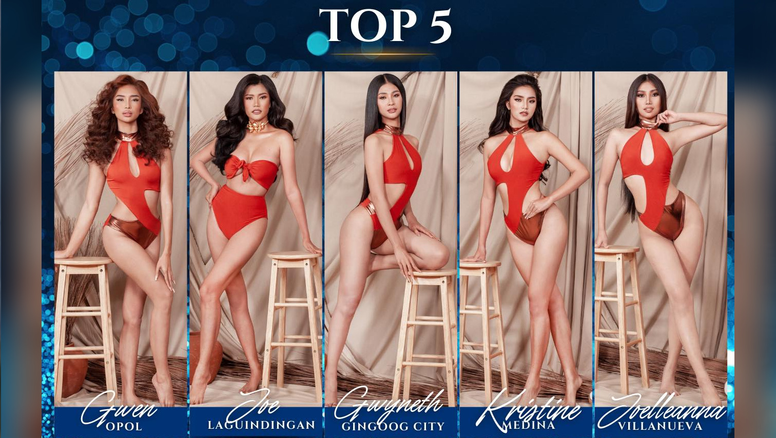 Miss Kuyamis 2024 Top 5 candidates for Best in Swimsuit