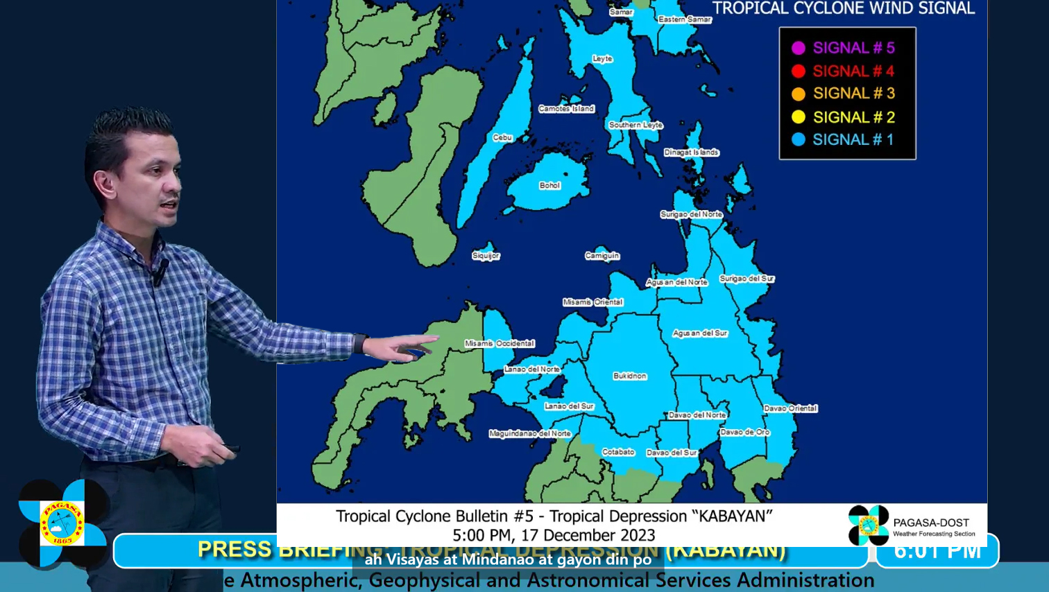 WEATHER WATCH: Entire Northern Mindanao placed under Signal No. 1 due to Tropical Depression “Kabayan”