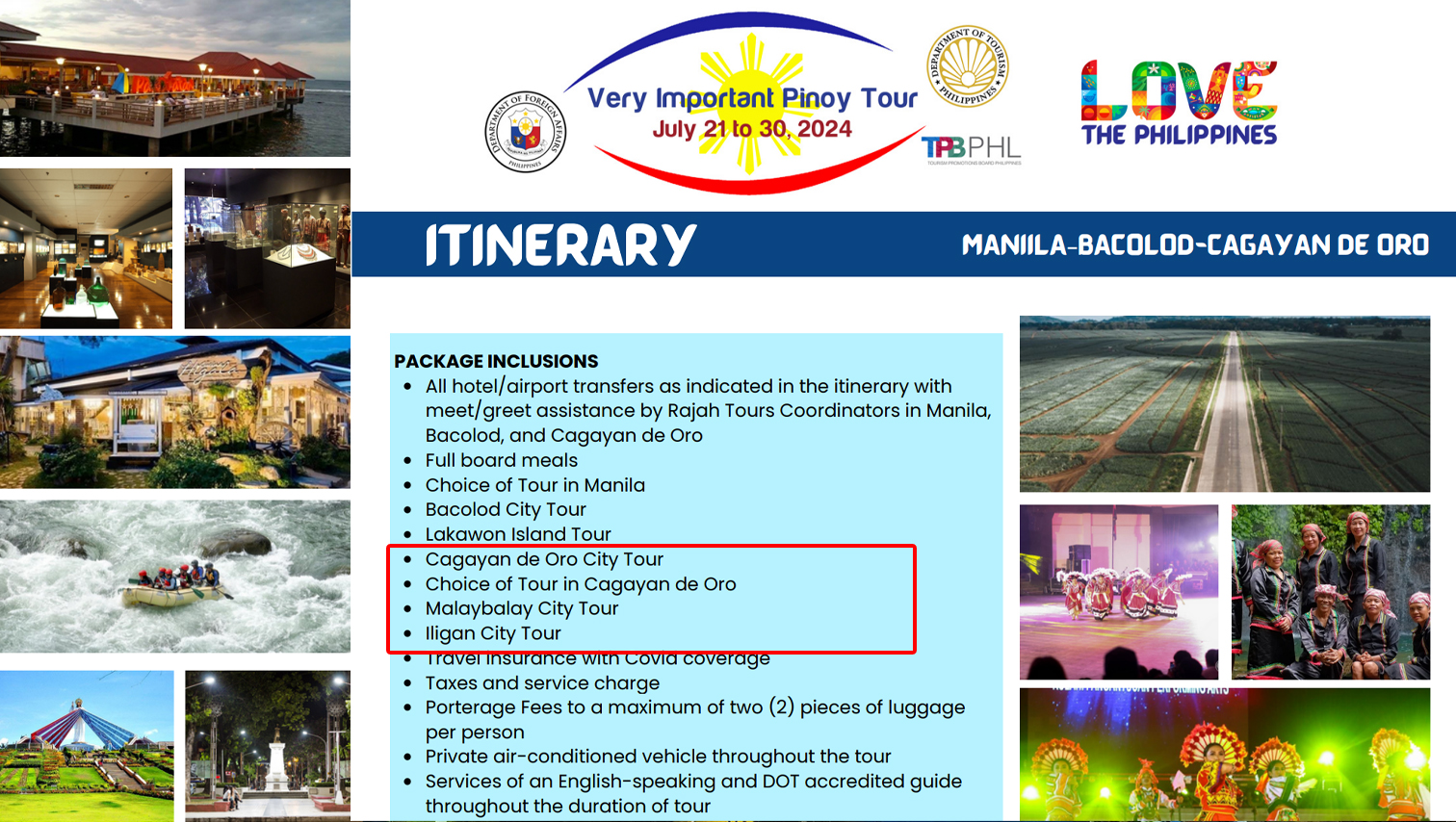 PH Consulate General in New York includes Cagayan de Oro, Bukidnon, Iligan for July 2024 VIP Tour