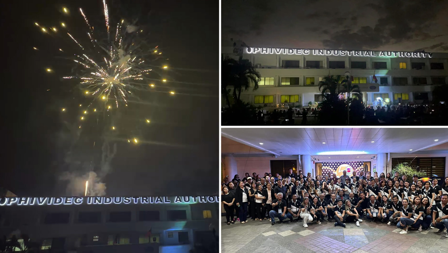 PHIVIDEC kicks off 50th anniversary with unveiling of new parapet signage, fireworks