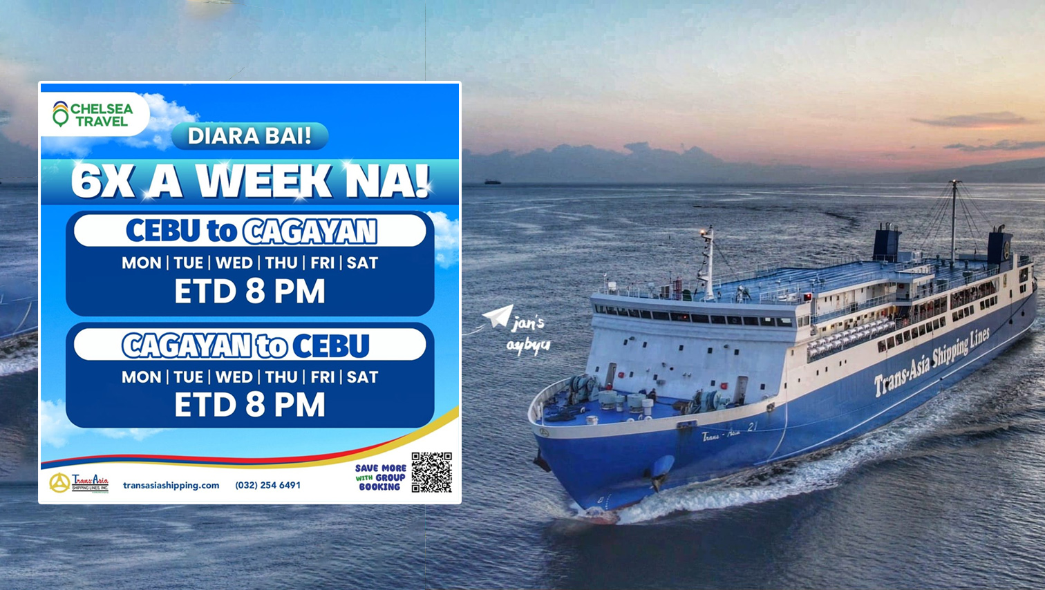 Trans-Asia now plying Cebu-Cagayan de Oro route 6x weekly
