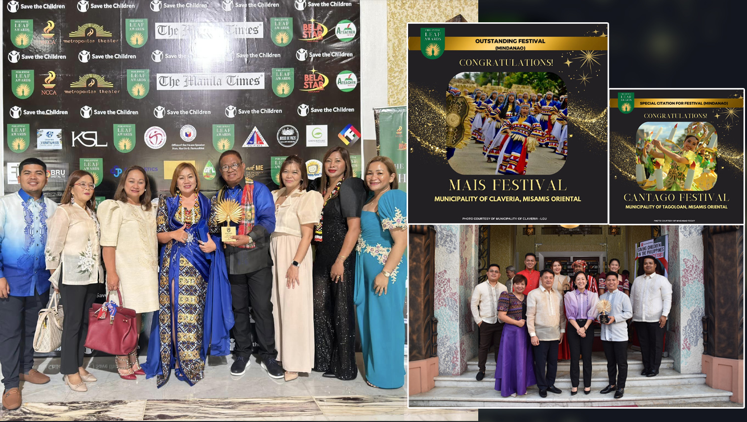 Claveria’s Mais Festival wins Oustanding Festival for Mindanao in Philippine LEAF Awards; Tagoloan’s Cantago Festival gets Special Citation