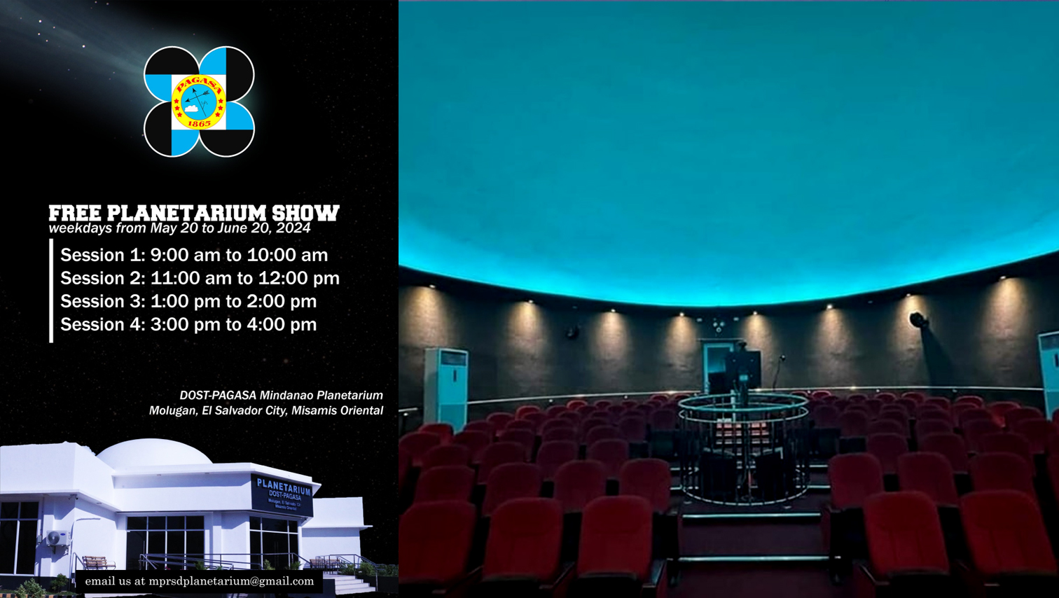 DOST-PAGASA Mindanao Planetarium to offer FREE shows until June 20