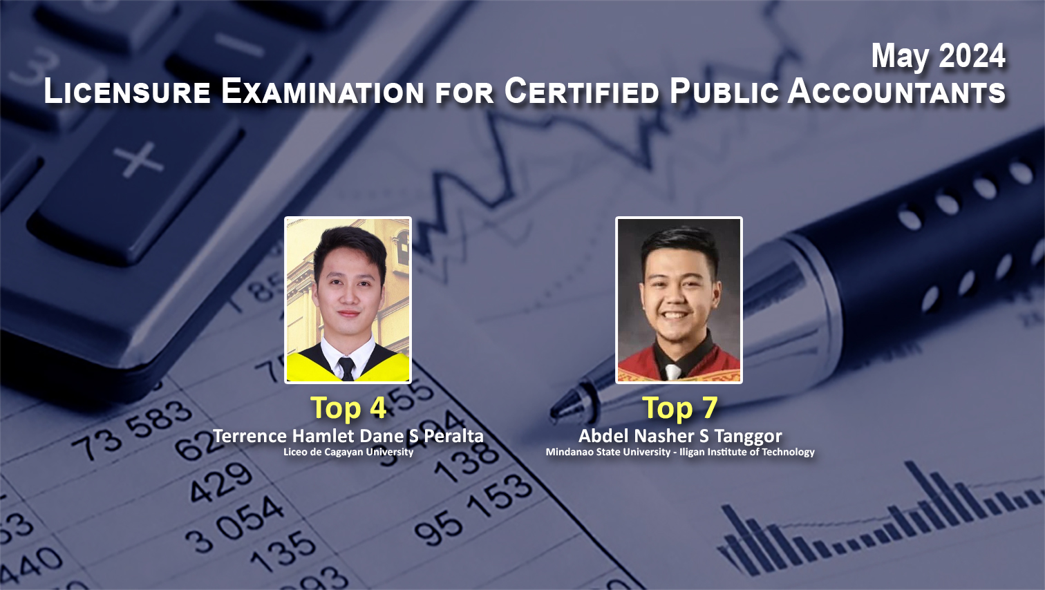 Liceo, MSUIIT grads among topnotchers in May 2024 Certified Public