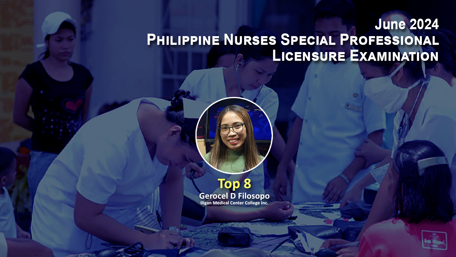 IMCC grad is 8th Placer in June 2024 Philippine Nurses Special Professional Board Exam