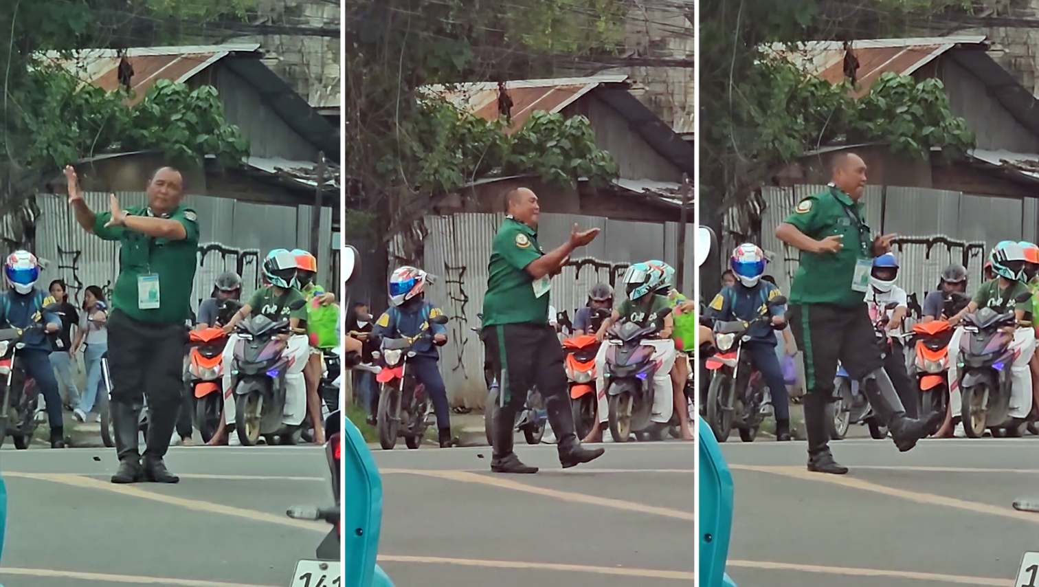 VIDEO WATCH: Ex-boxing champ sends good vibes while directing traffic in Cagayan de Oro