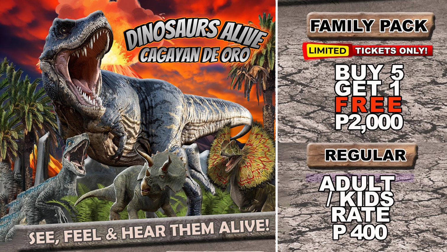 Dinosaurs Alive Cagayan de Oro now accepting ticket reservations
