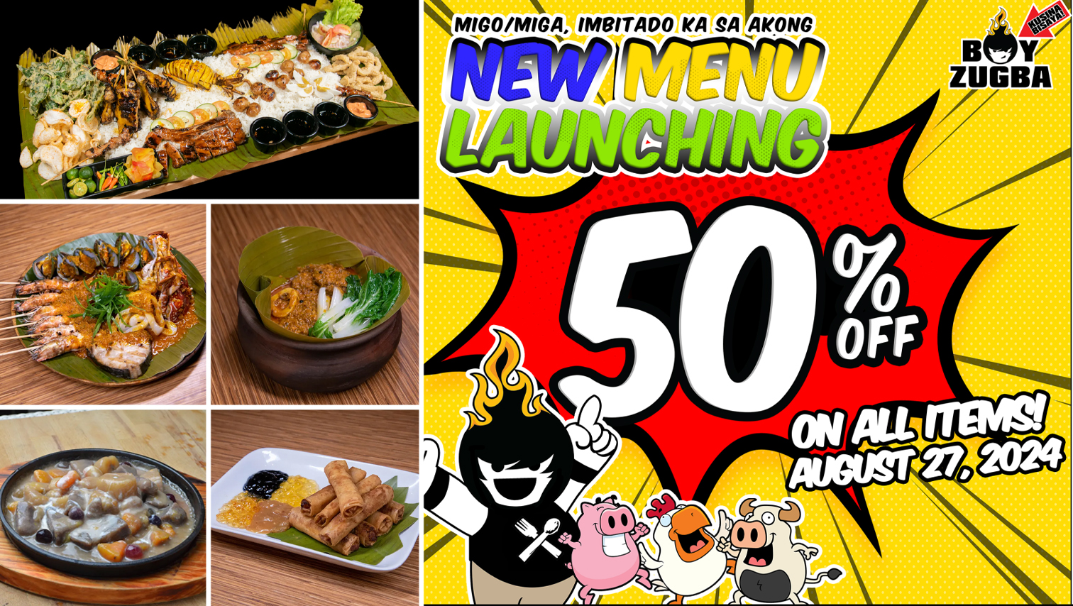 Boy Zugba Robinsons Iligan offers 50% off on all menu items; launches new dishes