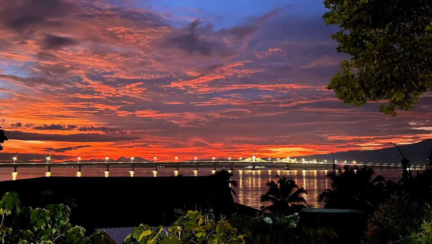 RANDOM SHOTS: Panguil Bay Bridge lights up at sunset on eve of inauguration