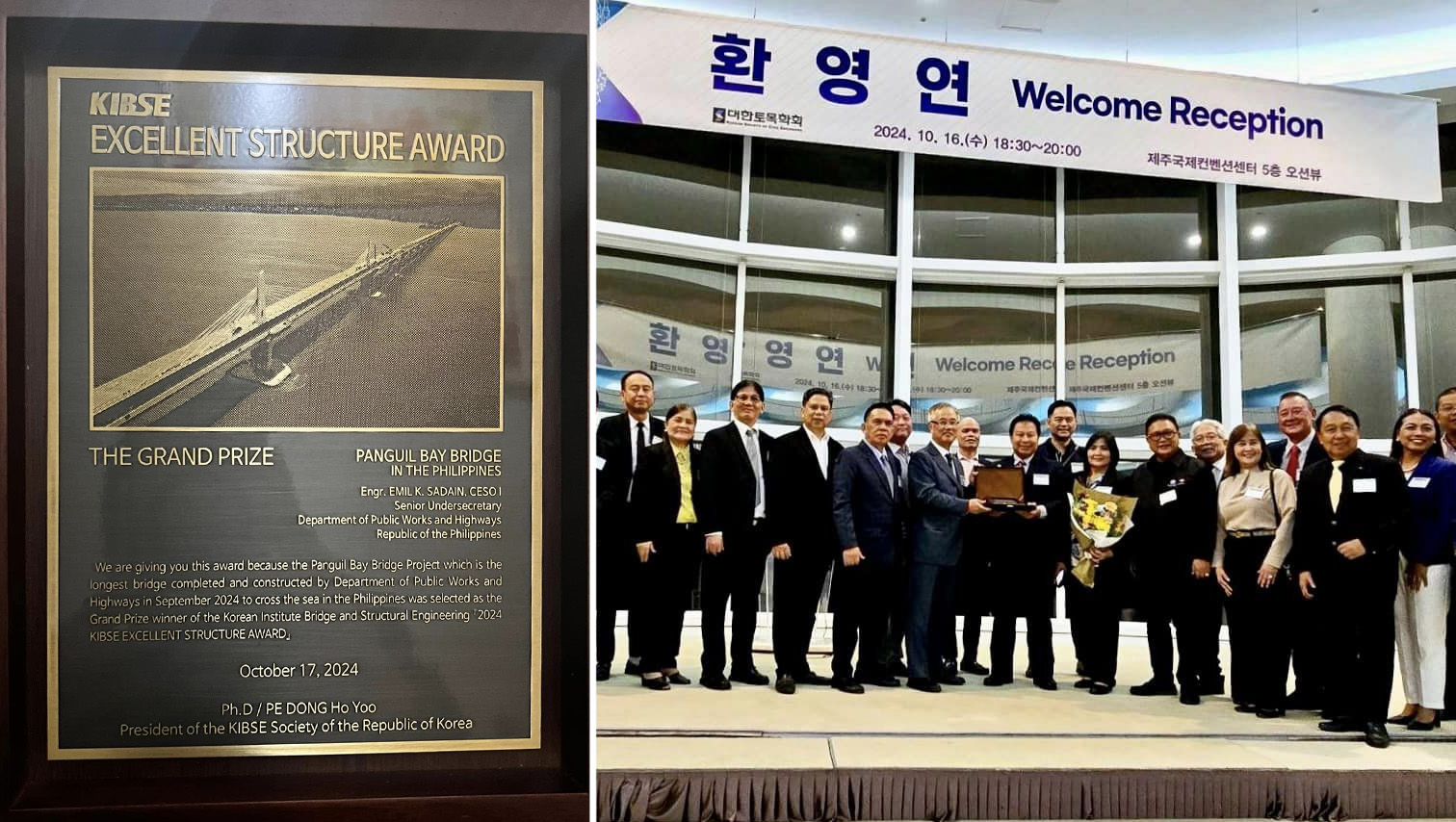 Panguil Bay Bridge gets Excellent Structure Award from Korean Institute Bridge and Structural Engineering Society