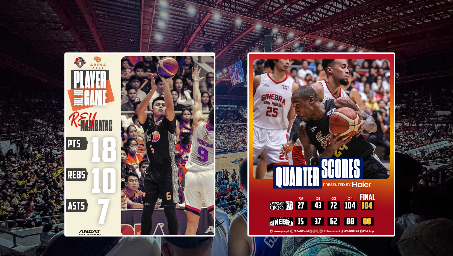 Nambatac shines in PBA Finals debut at TNT dumps Ginebra in Game 1, 104-88