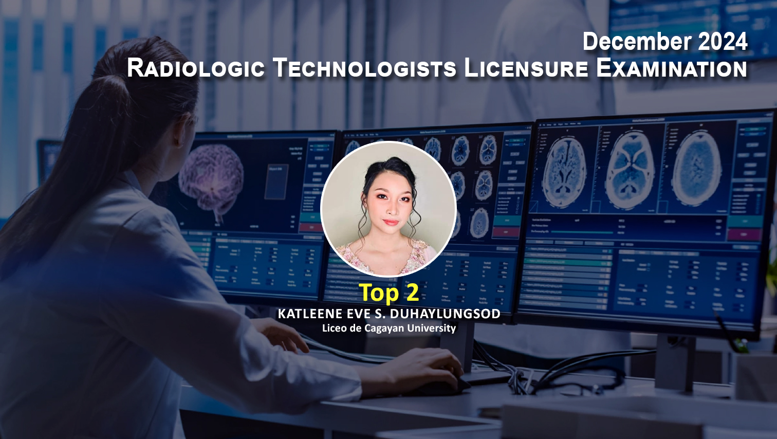 Liceo grad is Top 2 in December 2024 Radiologic Technologists Board Exam