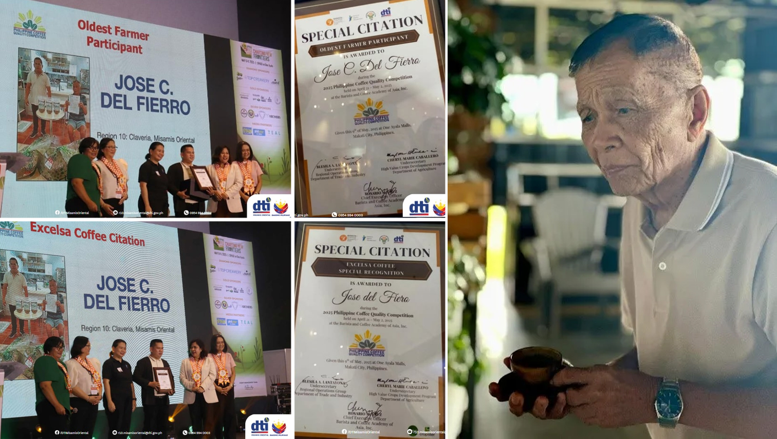89-year-old MisOr farmer earns 2 awards at Philippine Coffee Quality Competition 2025