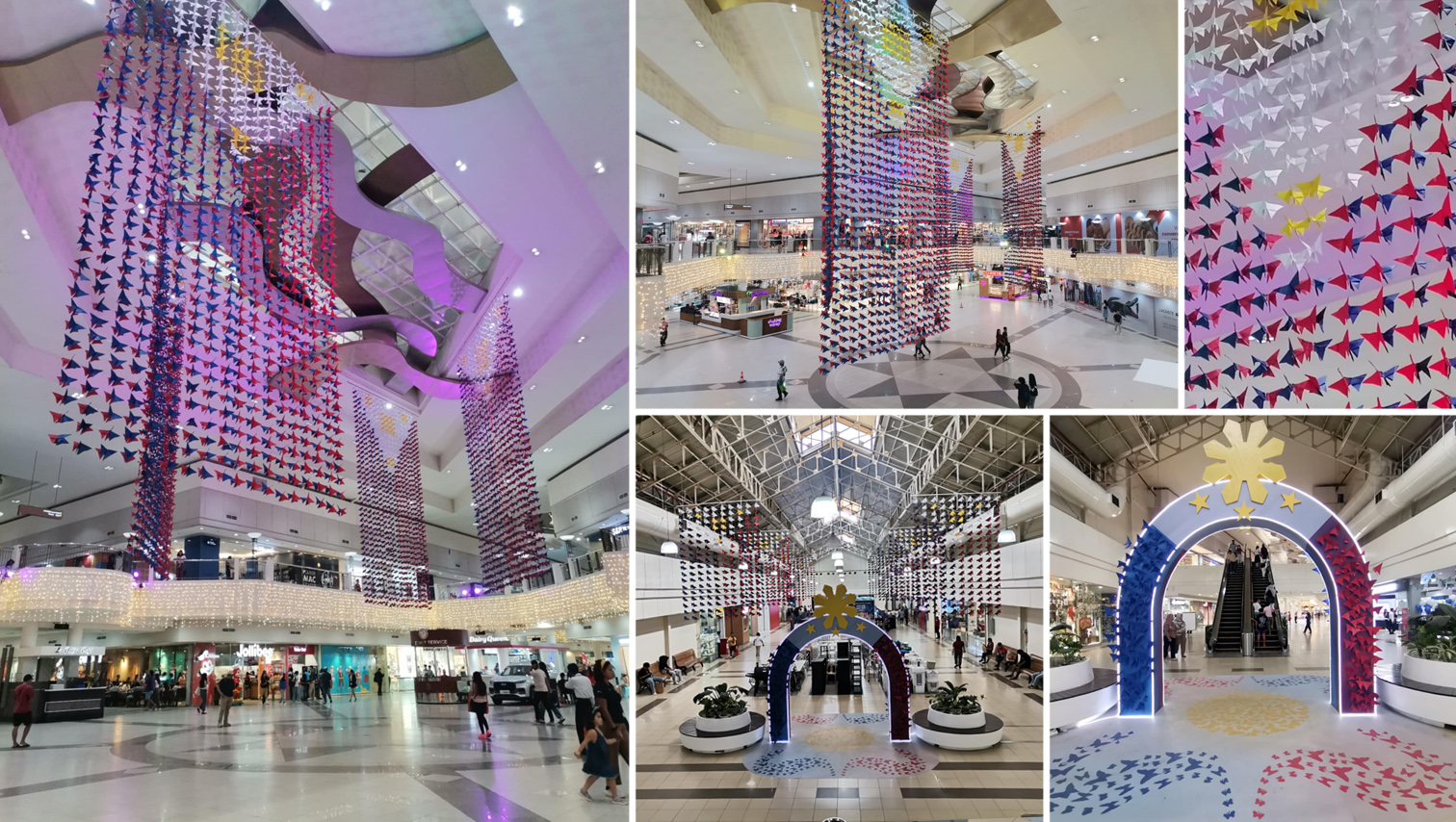 RANDOM SHOTS: 12,000 origami butterflies form giant PH flags at Limketkai Mall