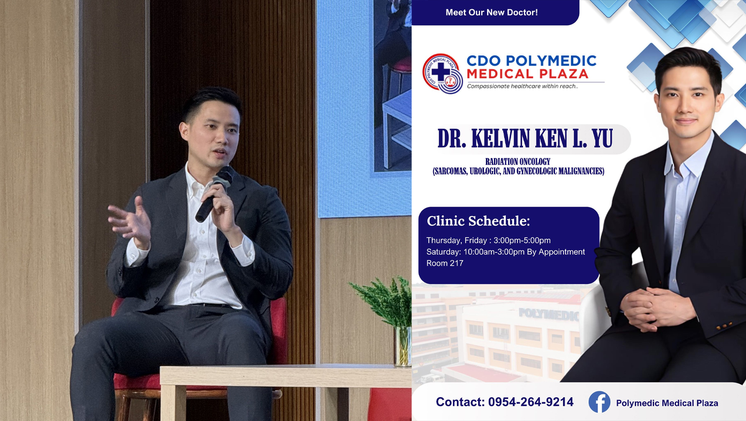 Netizens swoon over newly announced oncologist at CDO Polymedic Medical Plaza