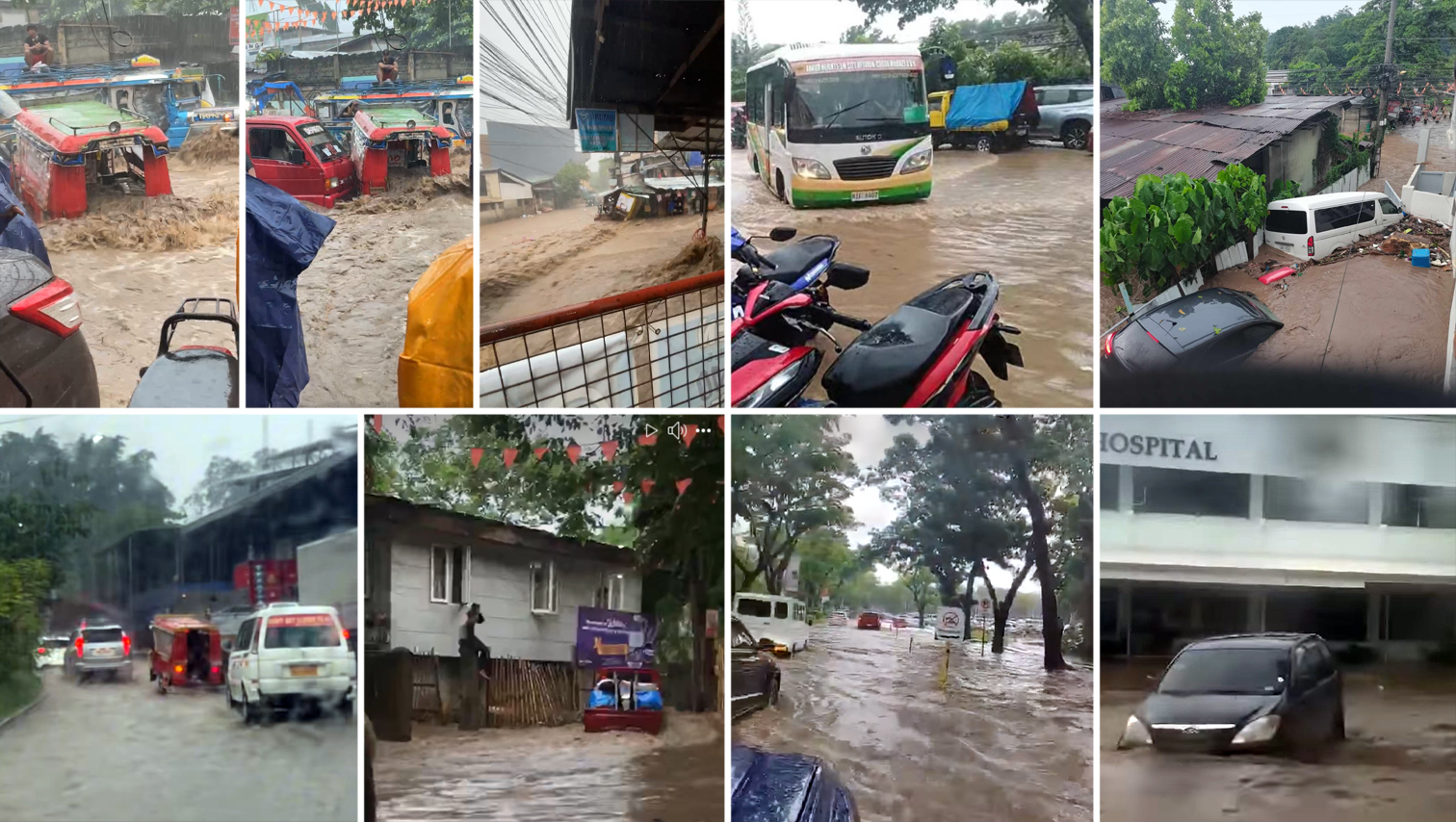 VIDEO WATCH: Flash flood hits Brgy Camaman-an in Cagayan de Oro
