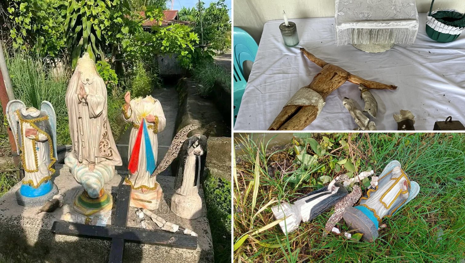 Vandalized religious images at Catholic chapel in Bukidnon sparks outrage