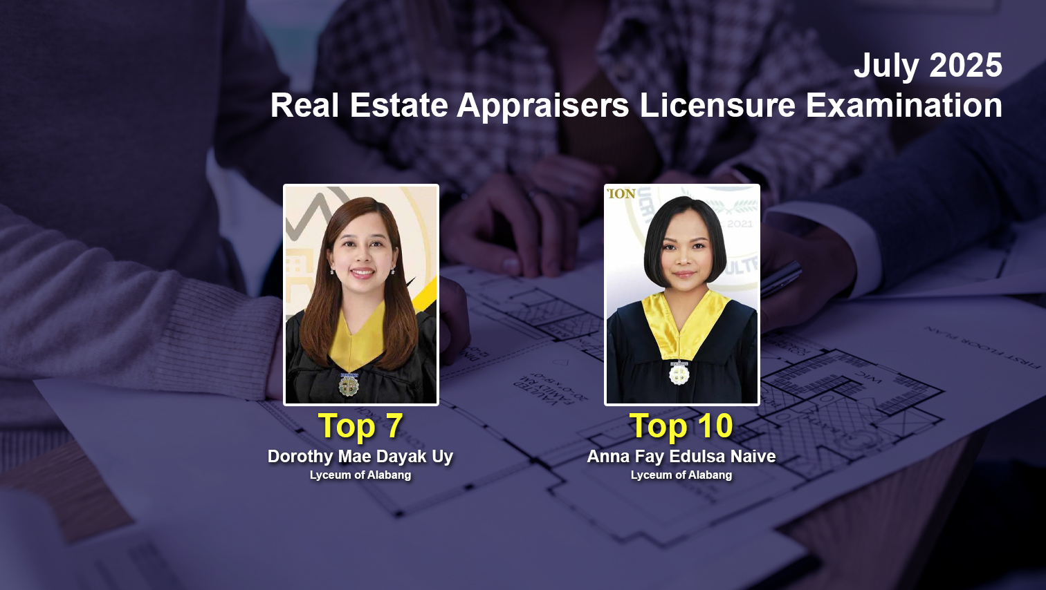 Two more Kagay-anons among topnotchers in July 2025 Real Estate Appraisers Board Exam