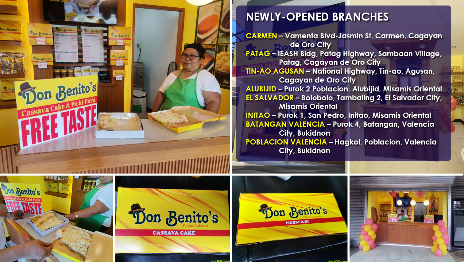 Don Benito’s Pambansang Cassava launches 8 stores across Northern Mindanao