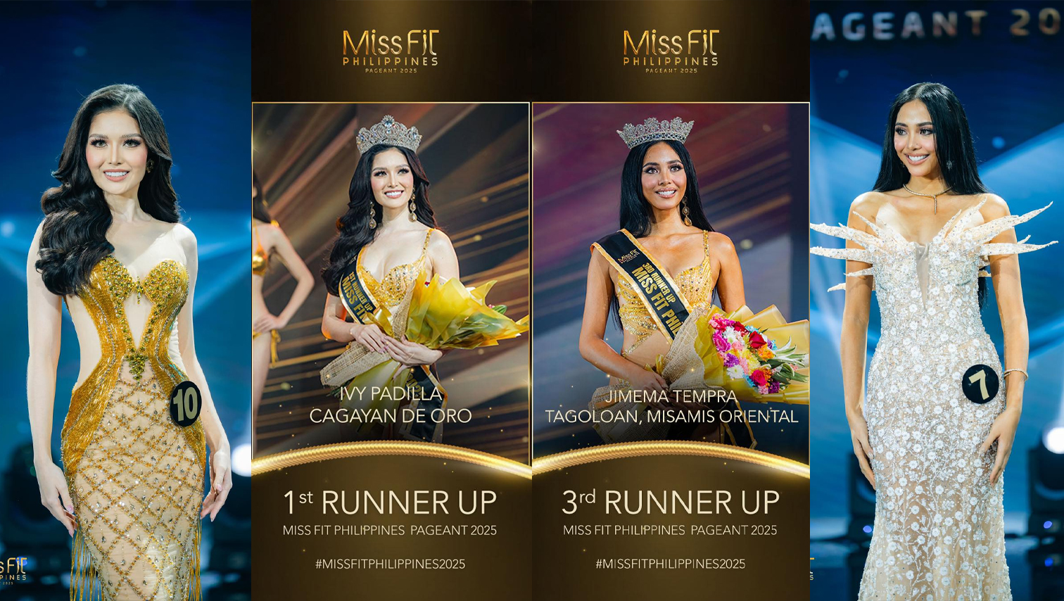 CDO’s Ivy Padilla named 1st Runner-Up, Tagoloan’s Jimema Tempra 3rd Runner-Up at Miss FIT Philippines 2025