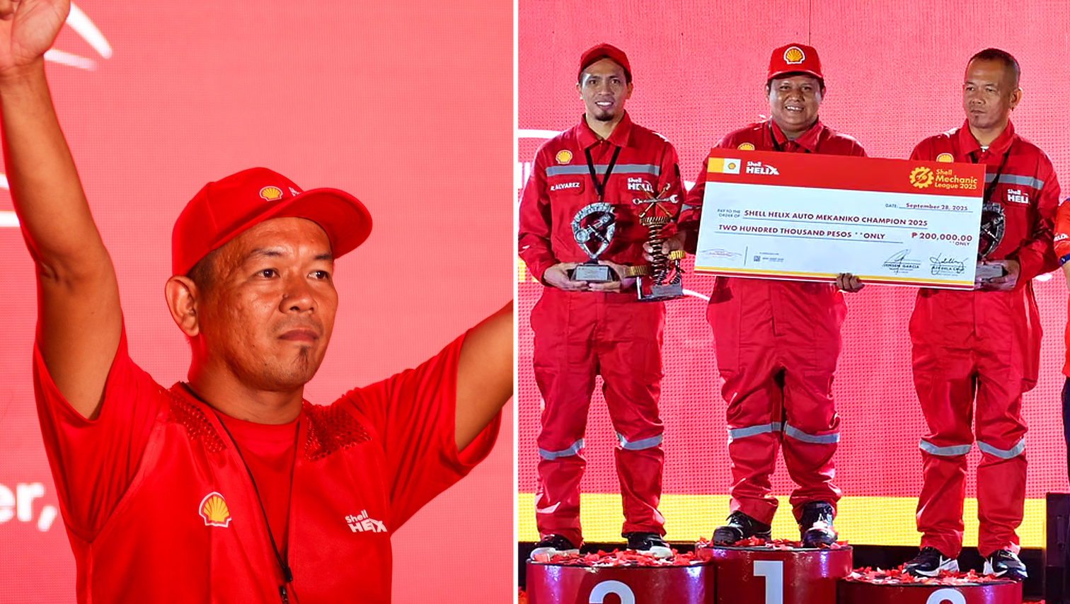 Oro mechanic bags 3rd Place in 1st Shell Helix Auto Mekaniko Championship