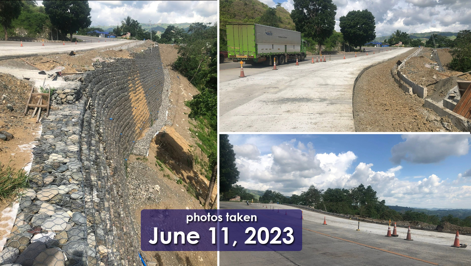 RANDOM SHOTS: 2023 photos of DPWH slope protection project in landslide area near Overview Park in Quezon, Bukidnon