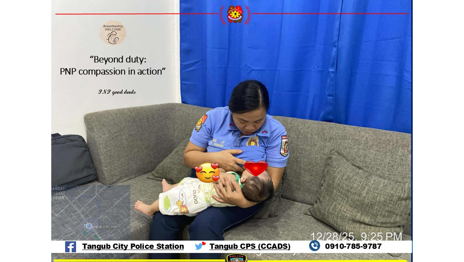 RANDOM SHOTS: Tangub City cop goes beyond duty, breastfeeds abandoned baby