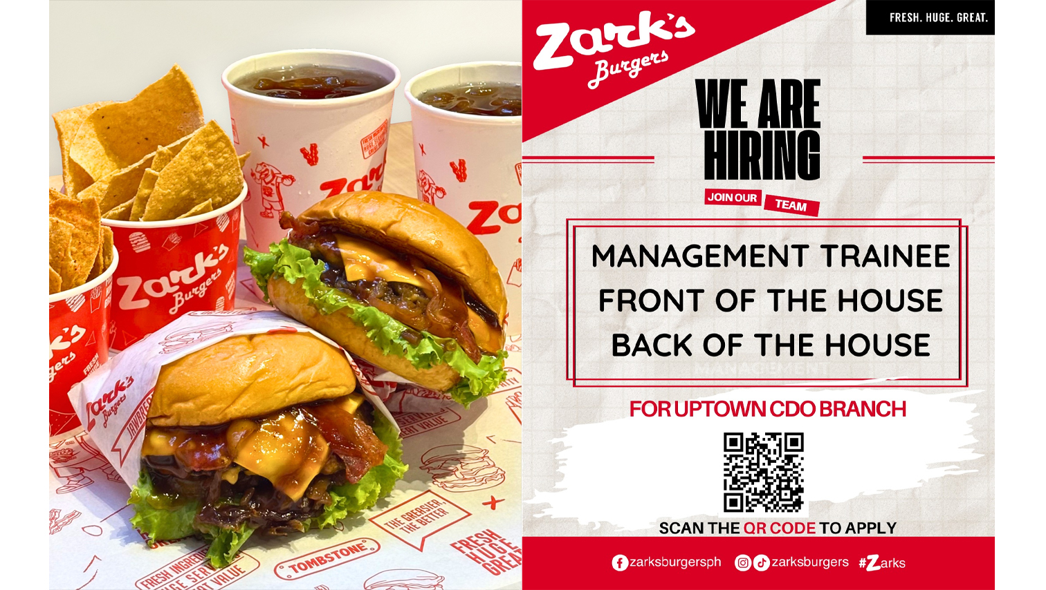 Zark’s Burgers now hiring for upcoming SM City CDO Uptown branch