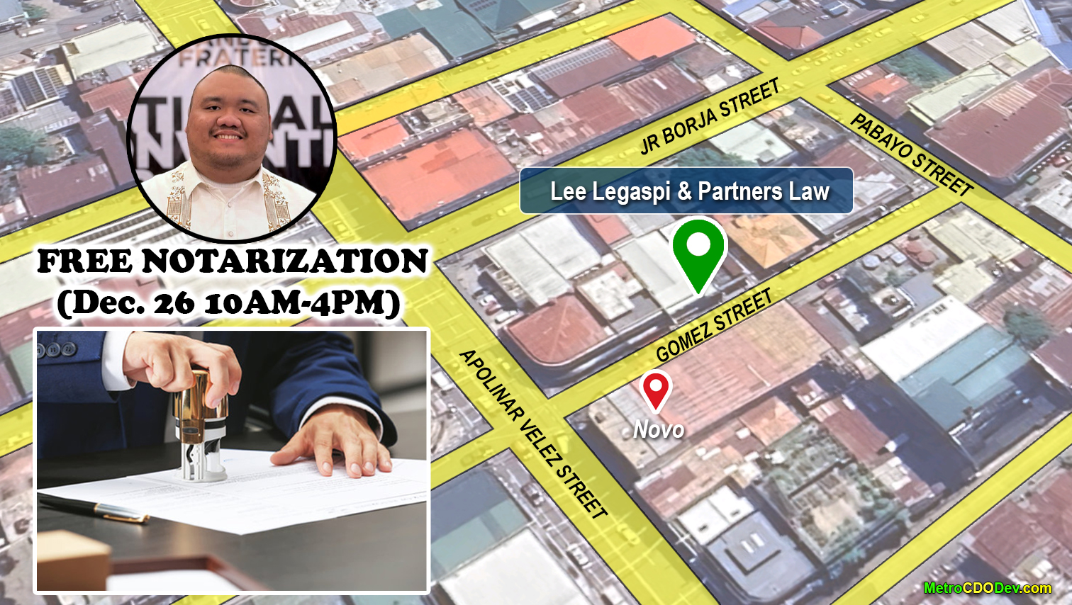 CDO lawyer opens office for free notarization on December 26