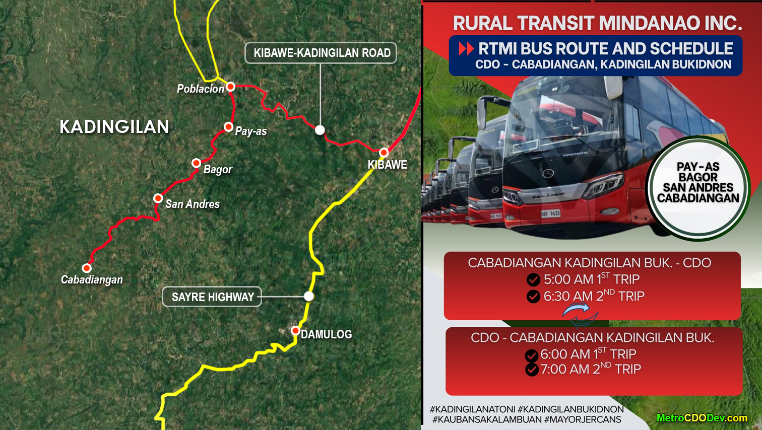 RTMI opens new bus route linking CDO to Cabadiangan, Kadingilan