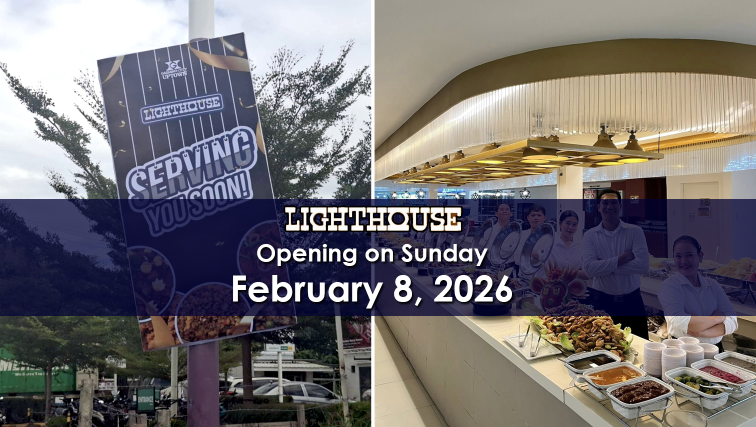 Lighthouse Restaurant Gaisano City Uptown to open this Sunday, February 8