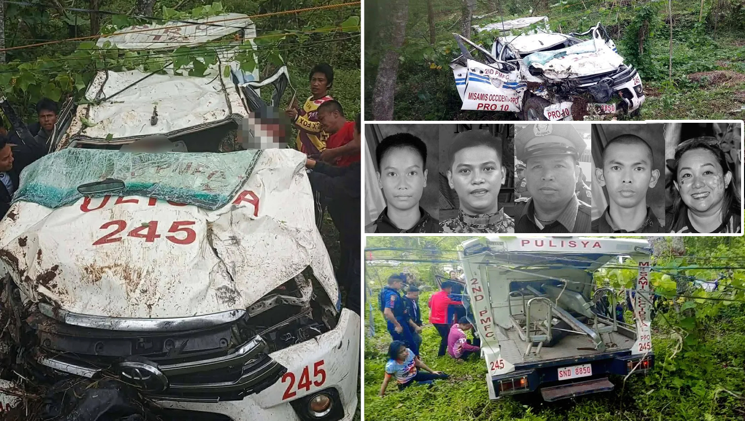 Four cops, 1 civilian die in Friday the 13th police vehicle crash while escorting Binibining Pilipinas organizers in MisOcc