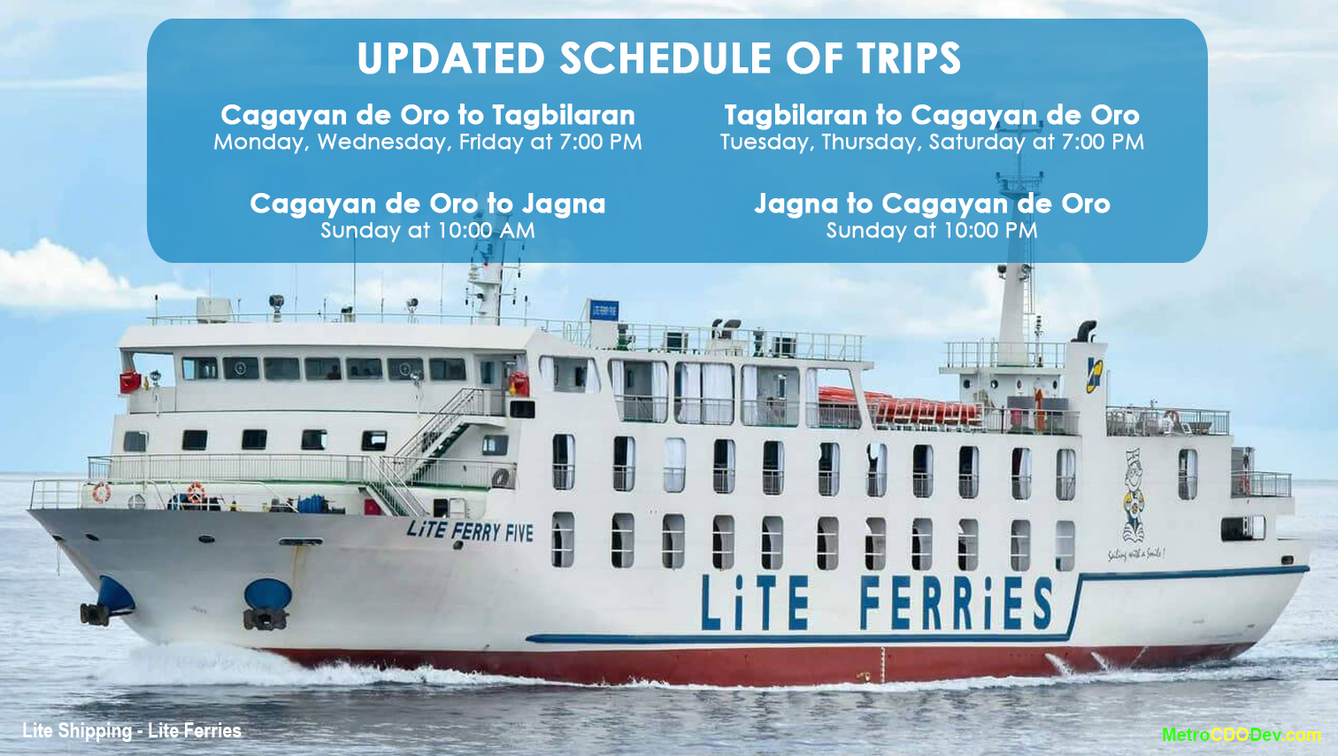 Lite Ferries to launch Cagayan de Oro – Tagbilaran route on March 20, 2026