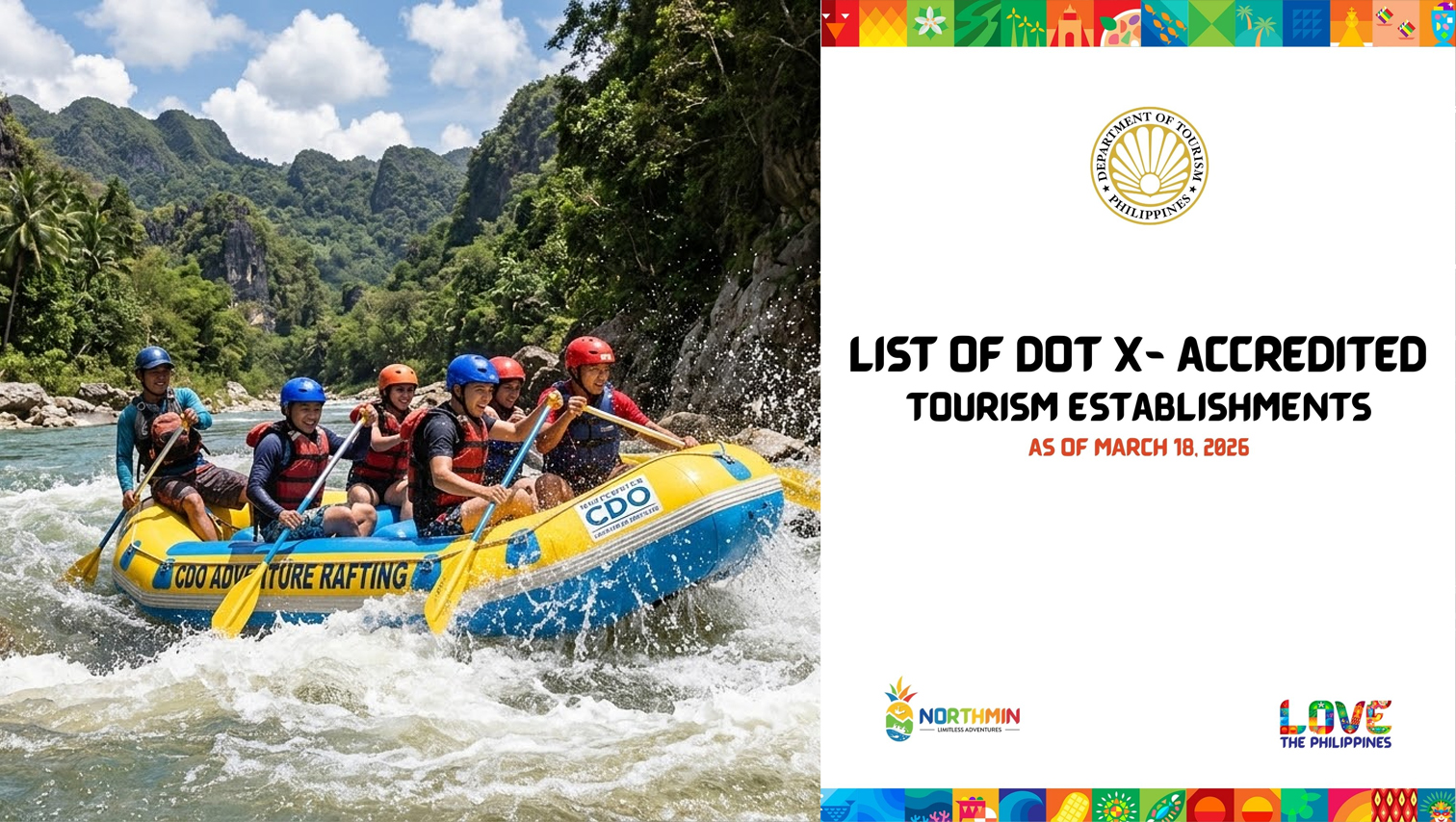 List of Accredited Tourism Establishments in Northern Mindanao as of March 18, 2026