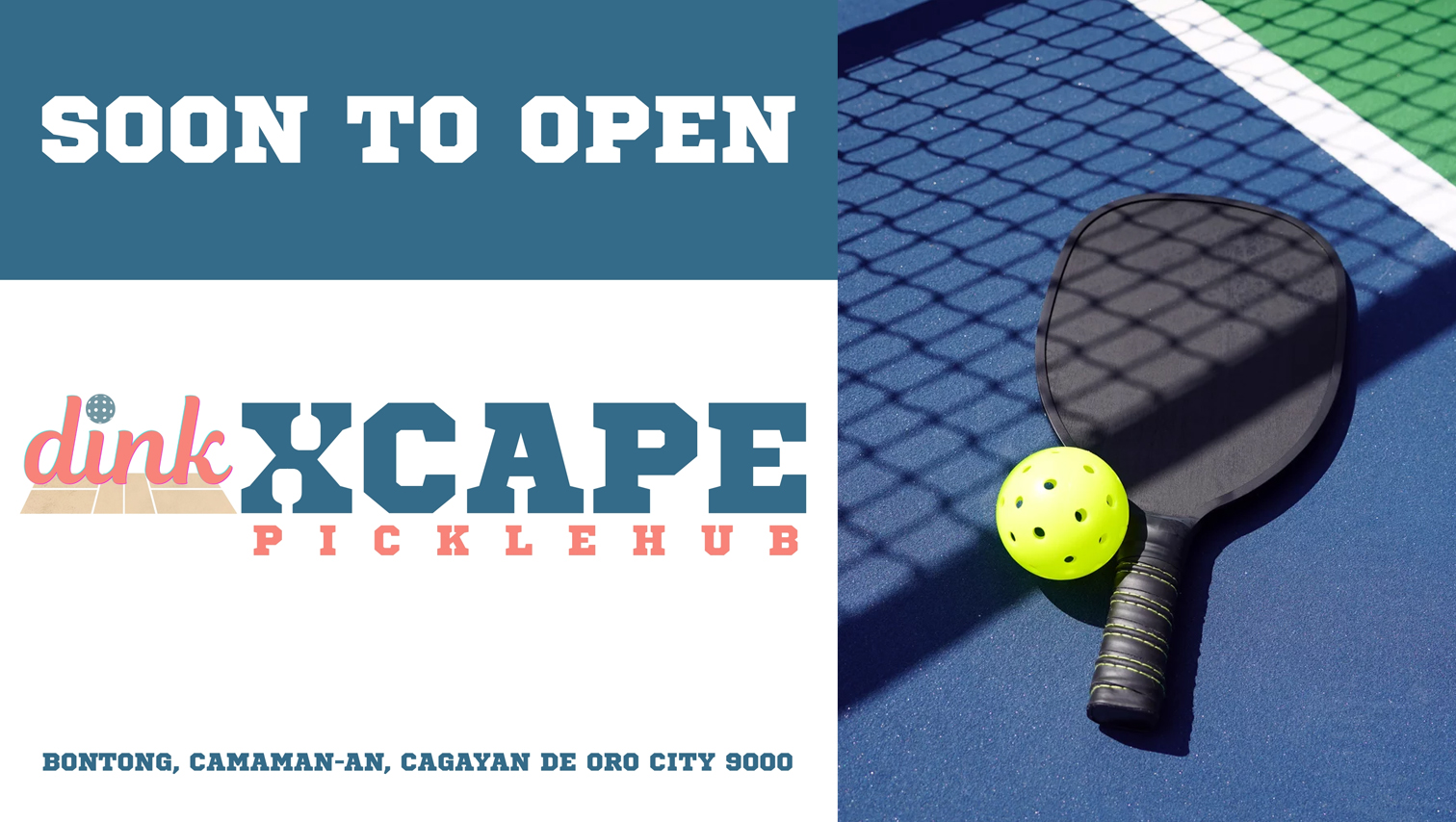 Dink Xcape PickleHub opening soon in Camaman-an, CDO