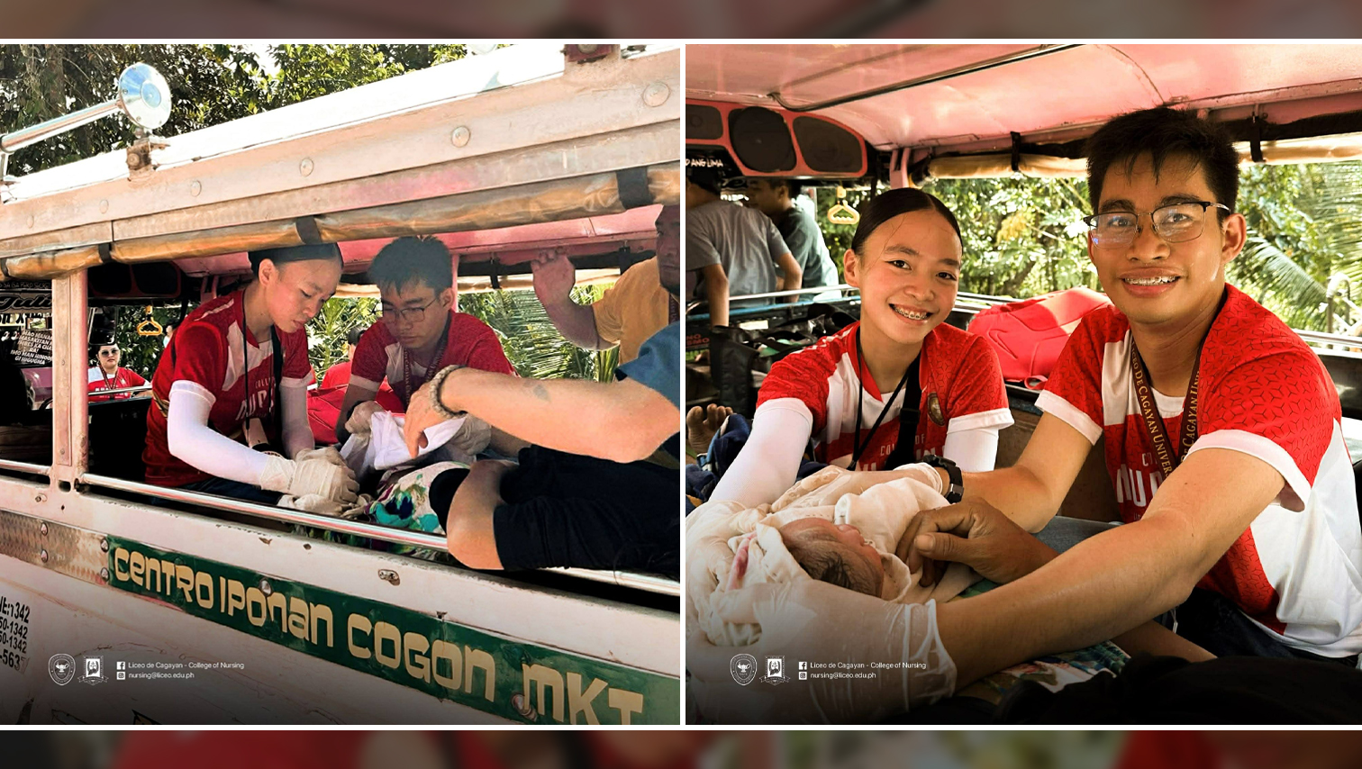 RANDOM SHOTS: A year ago – baby delivered inside moving jeepney by Liceo U student nurses