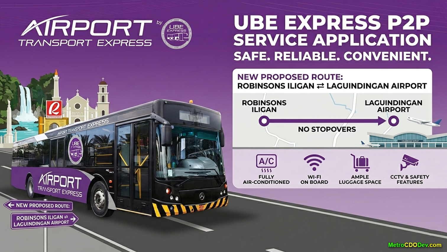 UBE Express eyes direct P2P bus route from Robinsons Iligan to Laguindingan Airport
