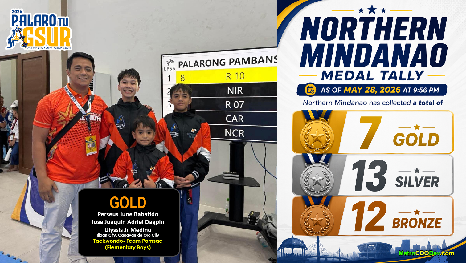 Palarong Pambansa 2026: Taekwondo delivers 7th gold for Northern Mindanao
