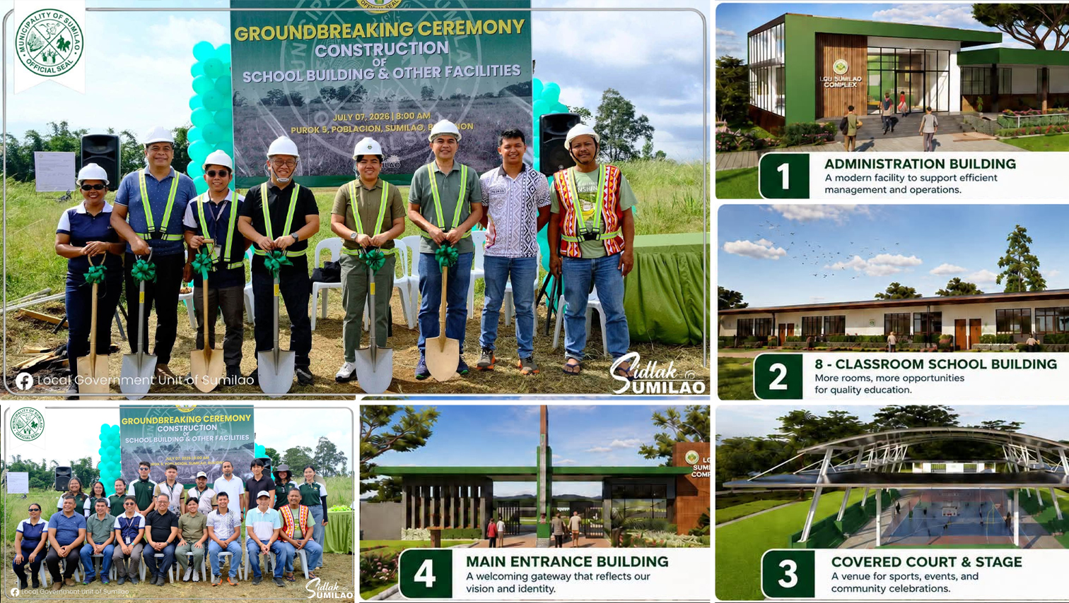 PROJECT WATCH: LGU Sumilao breaks ground school building to house USTP Claveria–Sumilao Extension Class