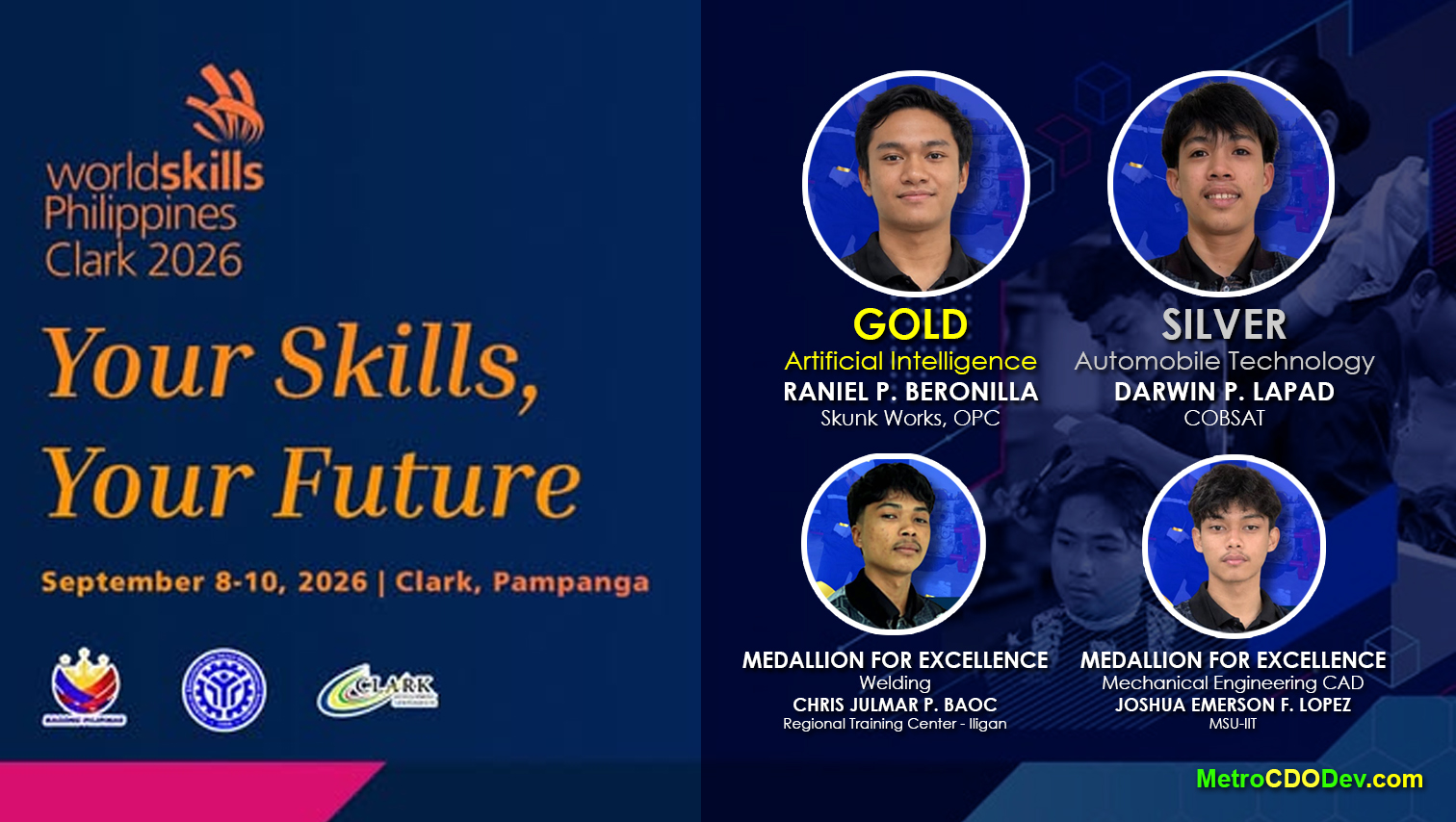 Northern Mindanao shines at WorldSkills Philippines Clark 2026